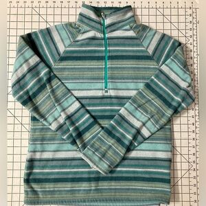 Eddie Bauer Women’s Medium Blue/Green 1/4 Zip Sweater